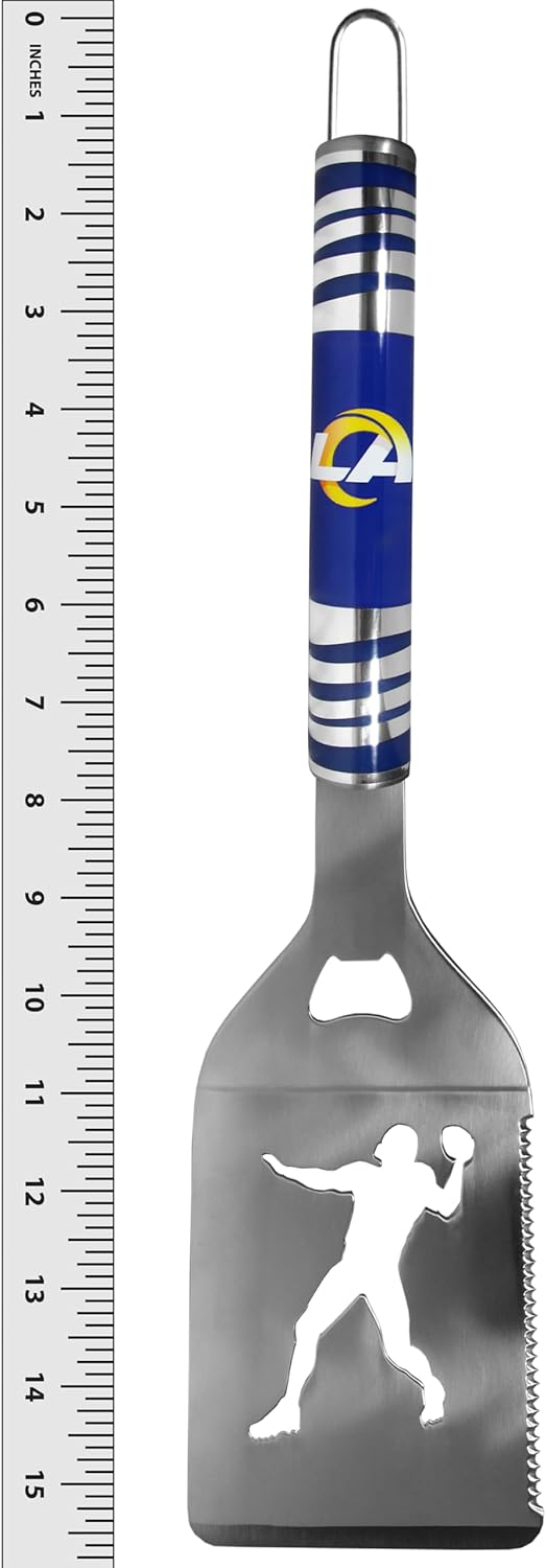 Siskiyou NFL Los Angeles Rams 4 pc Steel Grill Tool Set, One Size, Team Colors