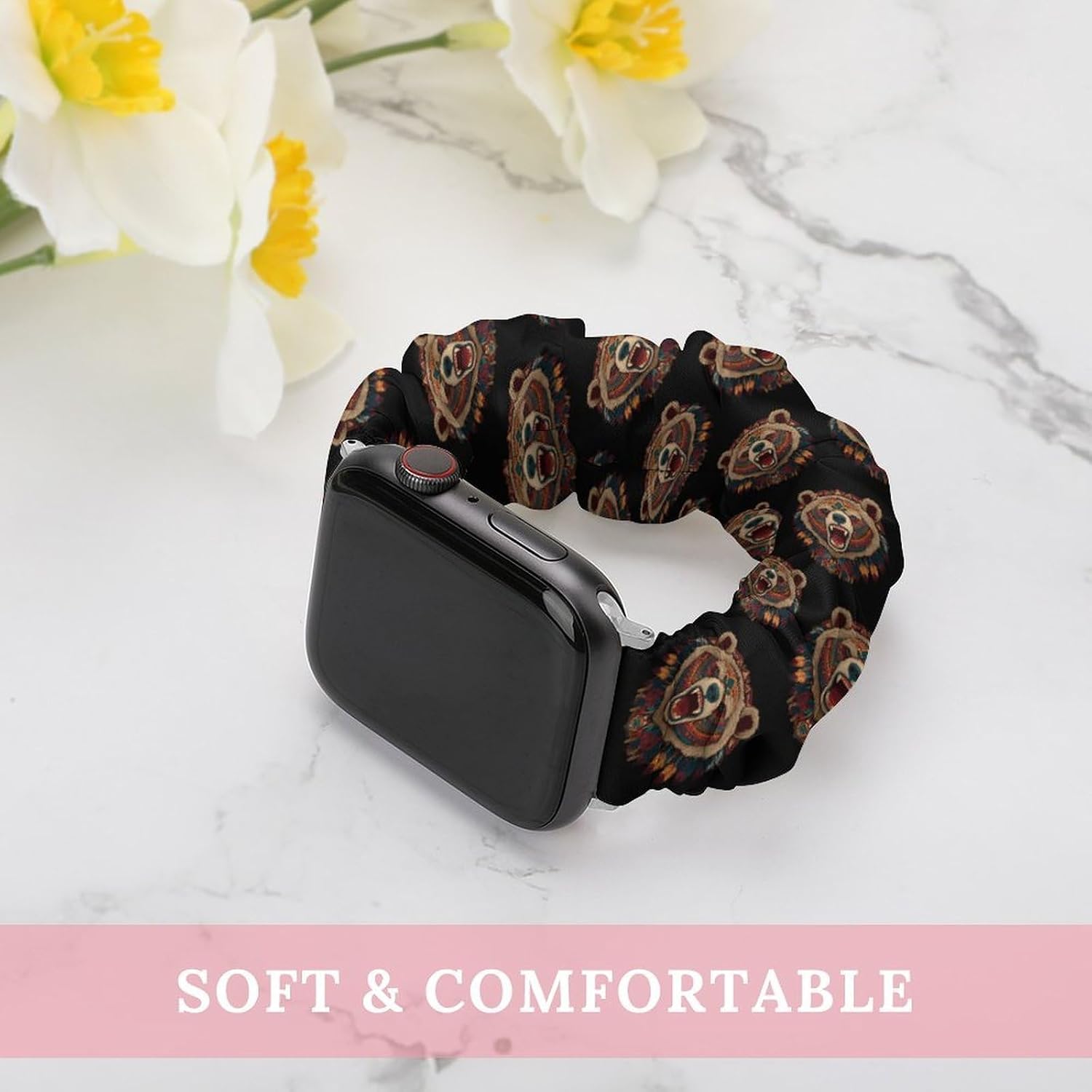 Indian US Bear Novelty Stretch Bands Compatible with IWatch Replacement Smart Watch Strap image 4