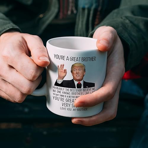 Miniatura 2 de Aurahouse Taza con texto en inglés "You're A Great Brother", regalos de cumpleaños para hermano, Navidad, Día del Padre para hermanos adultos,