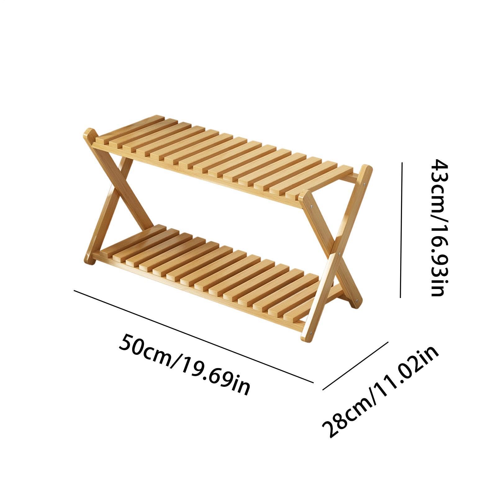 Support en bois d'intérieur Étagère à pots de fleurs 2 niveaux | Présentoir à d'Extérieur et Intérieur Pour Terrasse, Jardin, Porche, Entrée, Salon, Serre, Présentoir De Fleurs Et