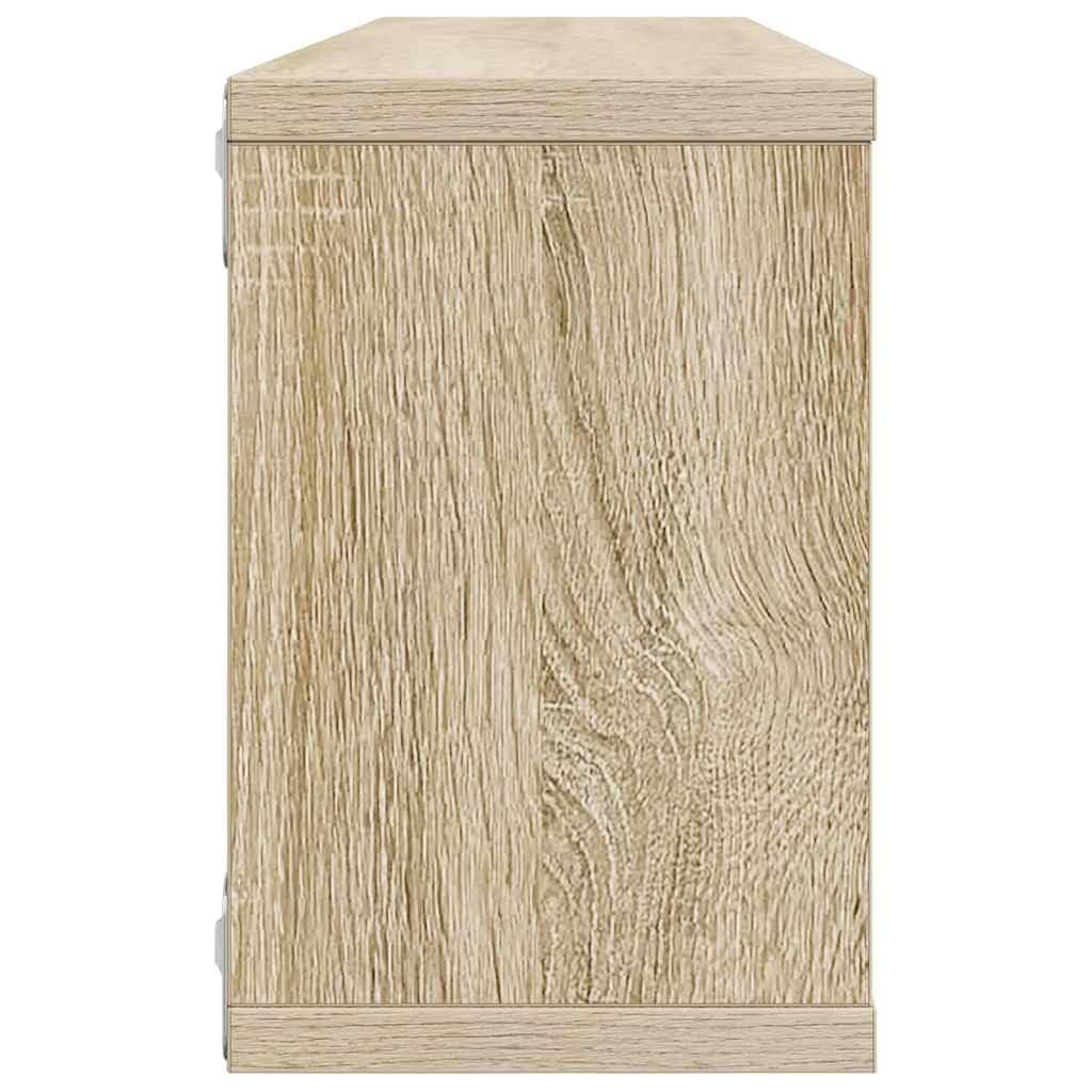 vidaXL Étagères Murales Cube 2 pcs, Supports Suspendus, Tablettes Flottantes, Meubles de Salon Salle de Séjour, Chêne Sonoma Bois d'Ingénierie