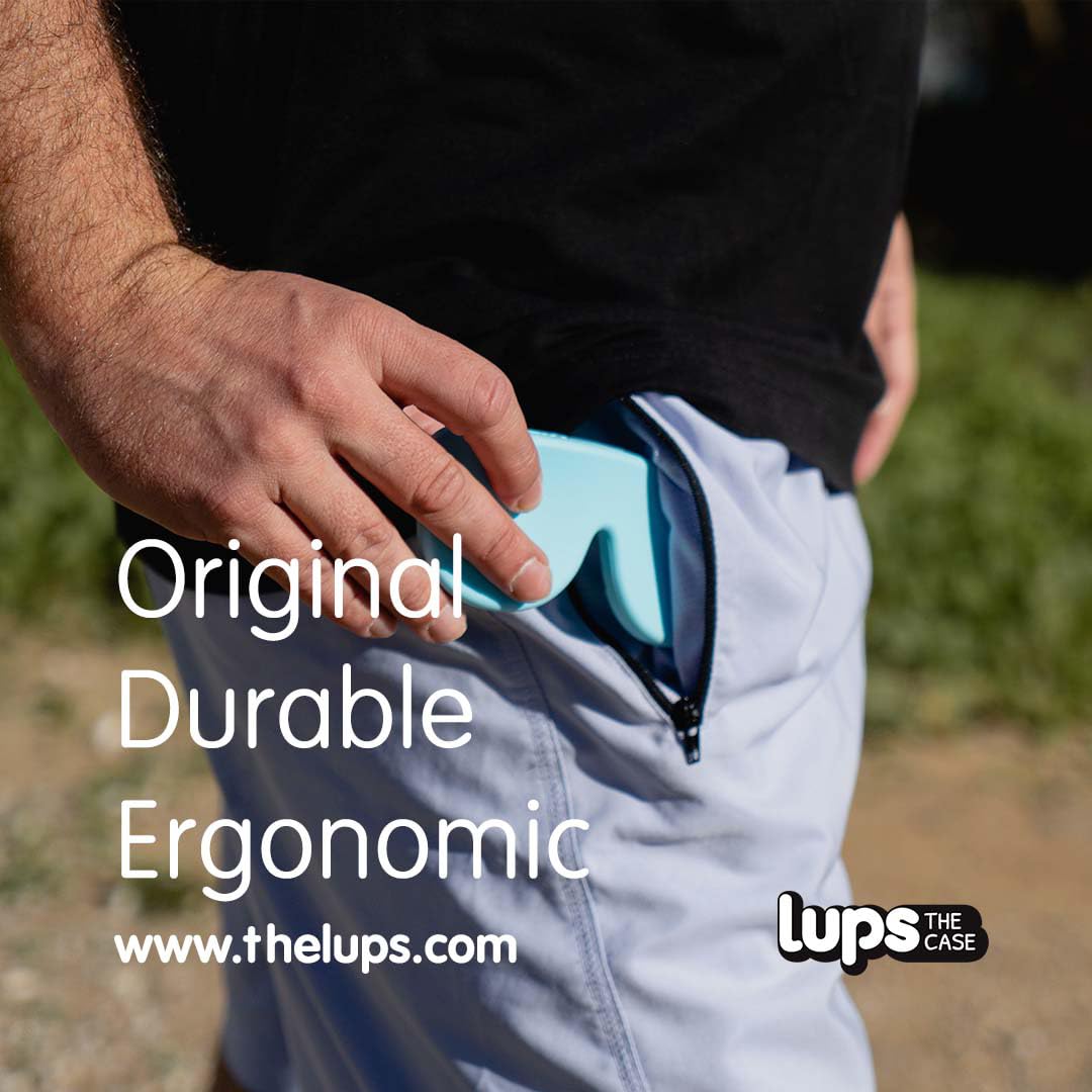 Lups – Custodia flessibile in silicone per occhiali da vista o da sole, ultraleggera - 29 g - Protezione durevole e lavabile, vestibilità universale, custodia compatta | Colori assortiti