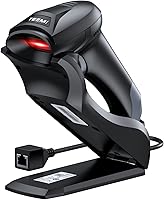 Vista 1 de TEEMI TMSL-56CR QR Bluetooth escáner de código de barras con base de carga USB para montaje en pared, lector inalámbrico 1D 2D CMOS Escaneo