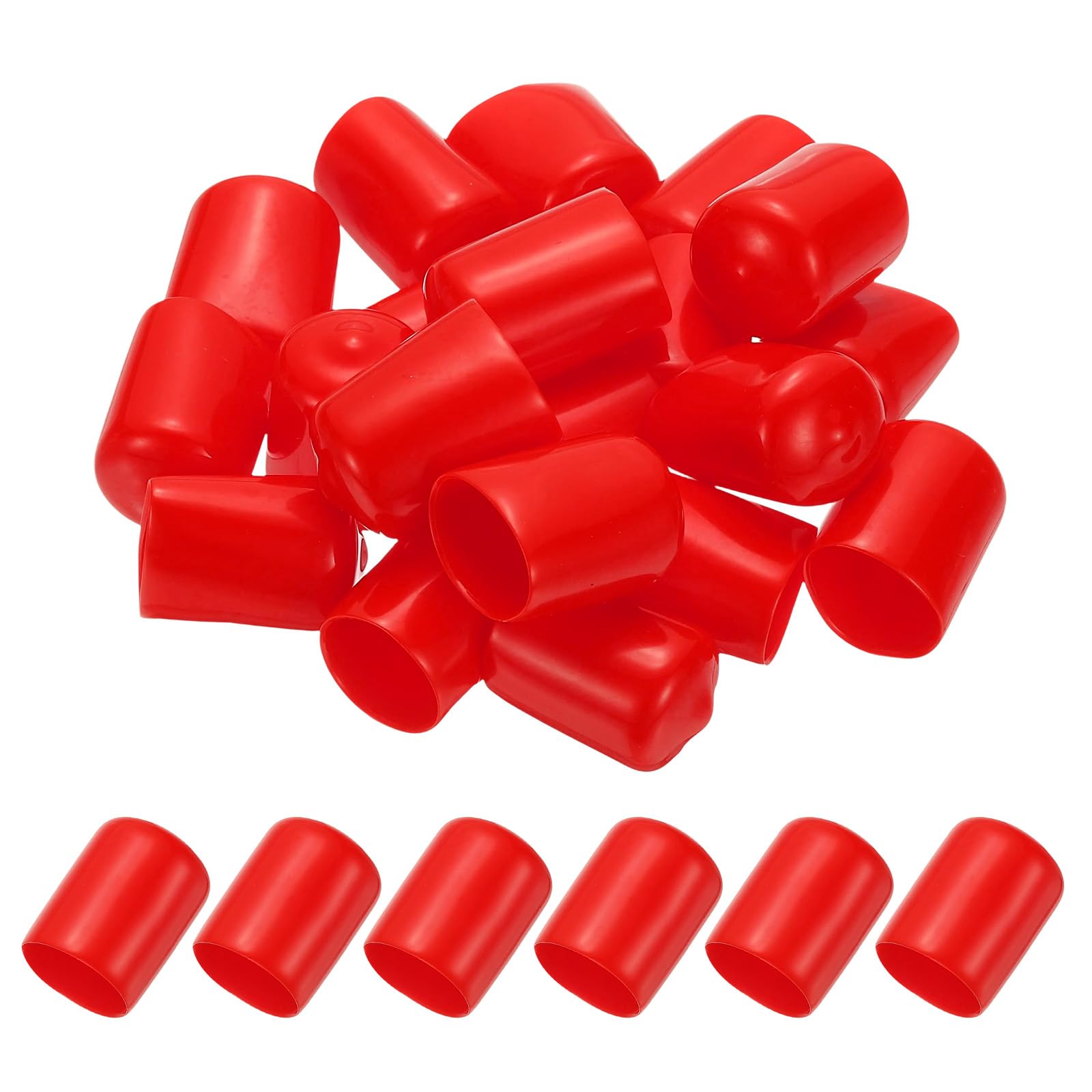 200 Pieces Rubber End Caps Assortment Kit Vinyl Flexible Bolt Screw Rubber Caps Thread Protector End Safety Cover Multi Purpose 9 Sizes Form 2 25 To 4 5 Red And Black