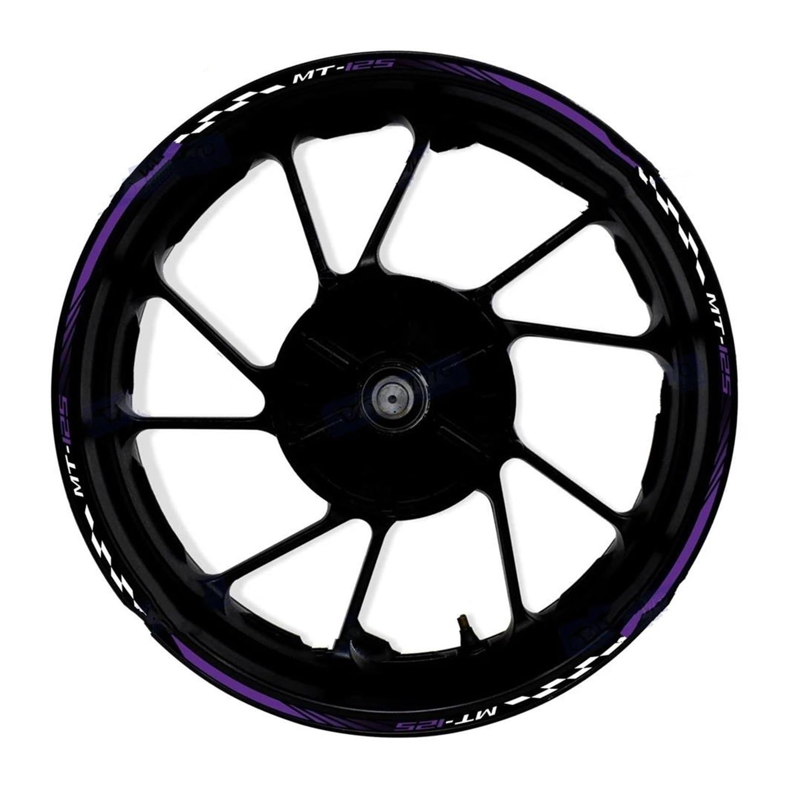Motorcycle Wheel Stickers Night Reflective Decorative Rim for Yamaha MT-125 MT125 Wheel Rim Sticker(Color12)
