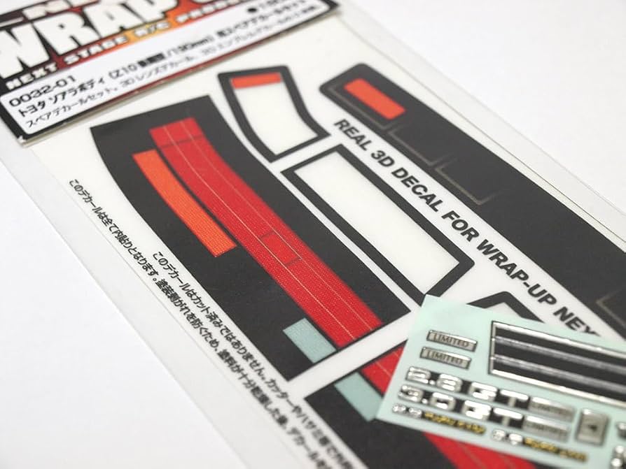 WRAP-UP Z10ソアラ 後期型 1/10 ボディ トヨタ ソアラボディ（Z10後期型/190mm）用スペアデカールセット