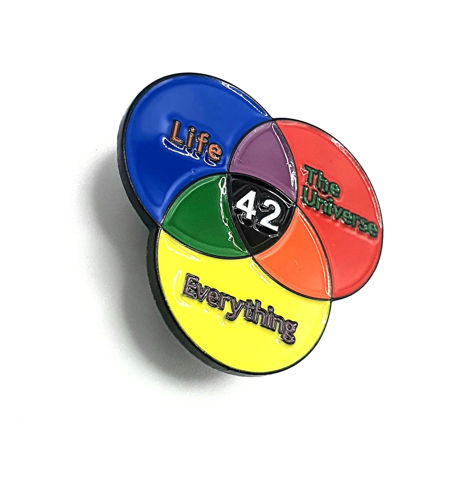 "Everything The Universe" Enamel Pin - Crossed Circle Design Brooch For Jackets & Backpacks