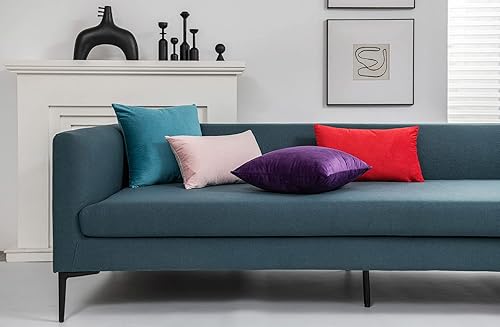 Miniatura 6 de Dezene - 2 fundas decorativas de terciopelo para almohada