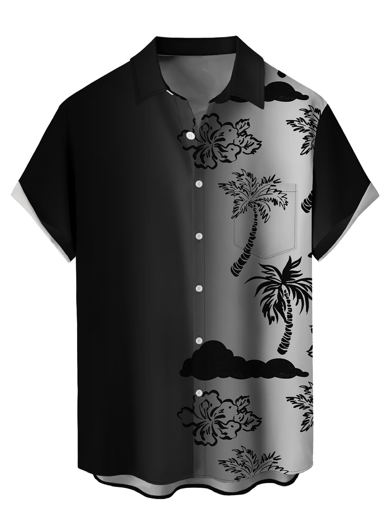 Mens Short Sleeve Button Down Shirts Casual Printed Button Up Shirts Hawaiian