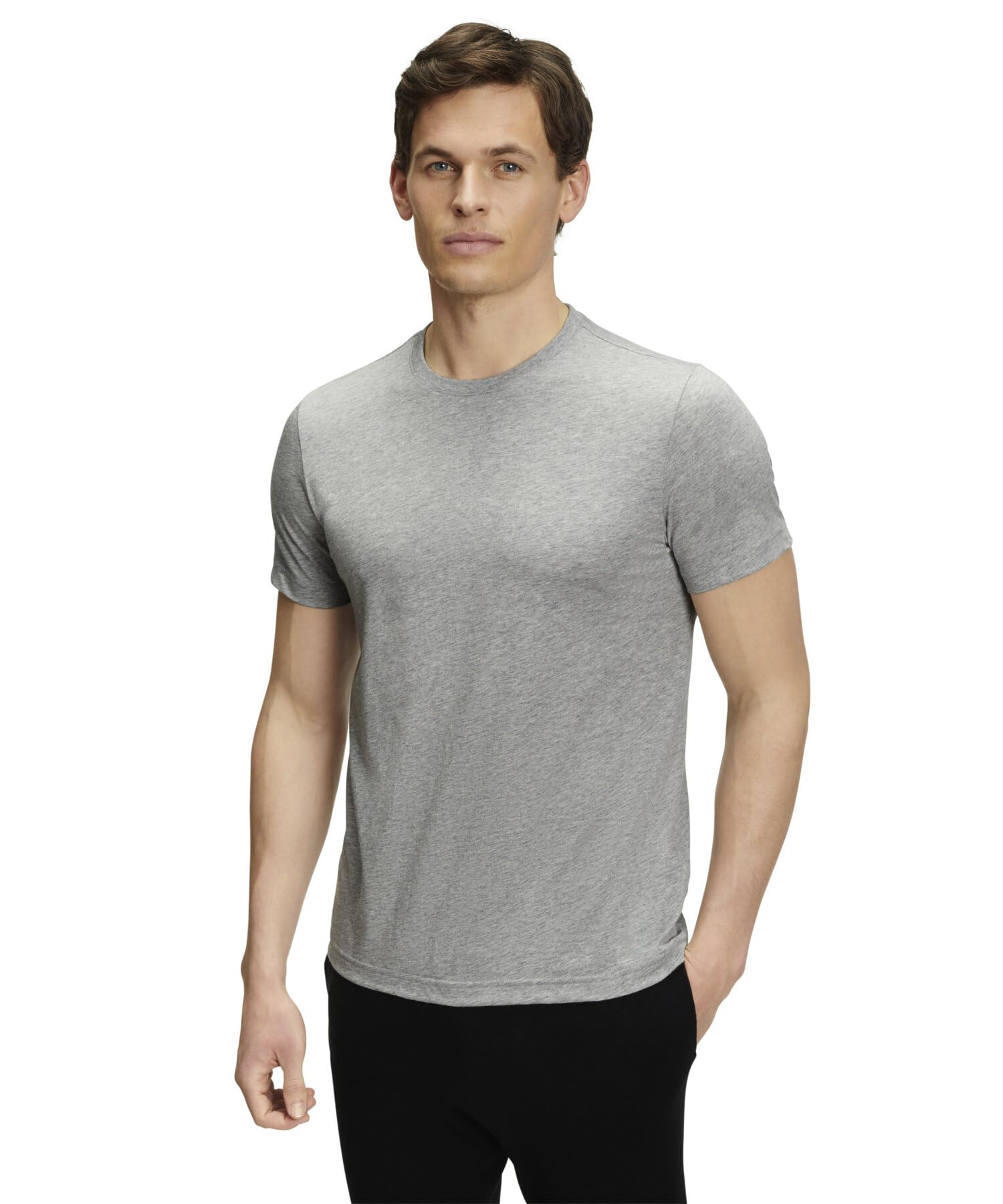 Falke Basic Round Neck M S/S SH Algodón Suave Manga Corta Cómoda Ligera Camiseta Hombre (Pack de 1)