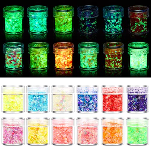 10 Stück Glow-in-the-Dark-Nagel-Tauchpulver, Bright Color Nails Dip-Kit für Maniküre-Nagelkunst, keine UV- / LED-Lampe erforderlich, 10 ml / 0,34 fl.oz Cover