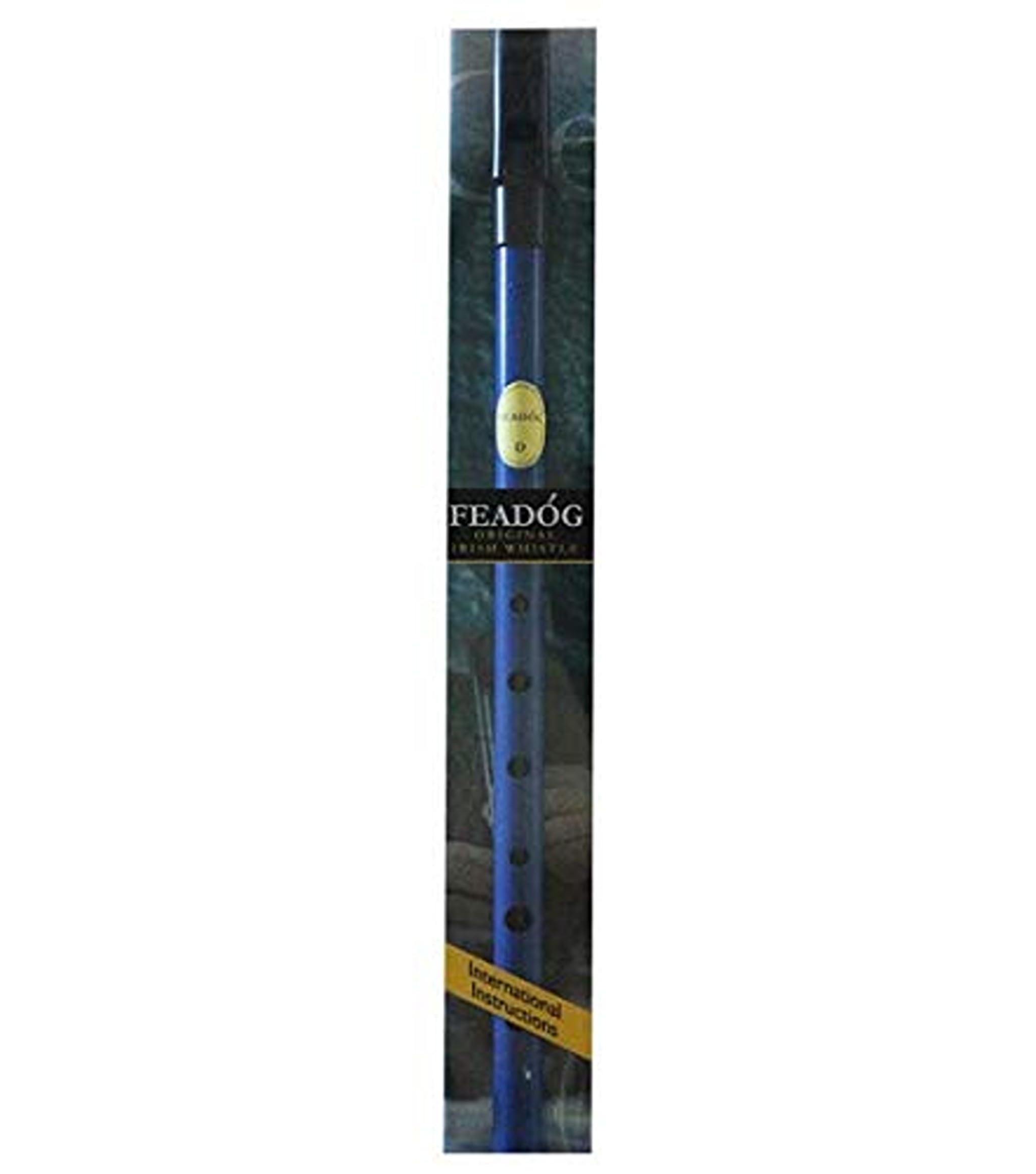 Feadog Brass D Whistle Pack - Blue