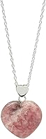 Vista 10 de Collar con colgante de corazón GemInspire para mujer, collar de gemas, colgante en forma de corazón, collar de cristal de corazón, cristal curativo