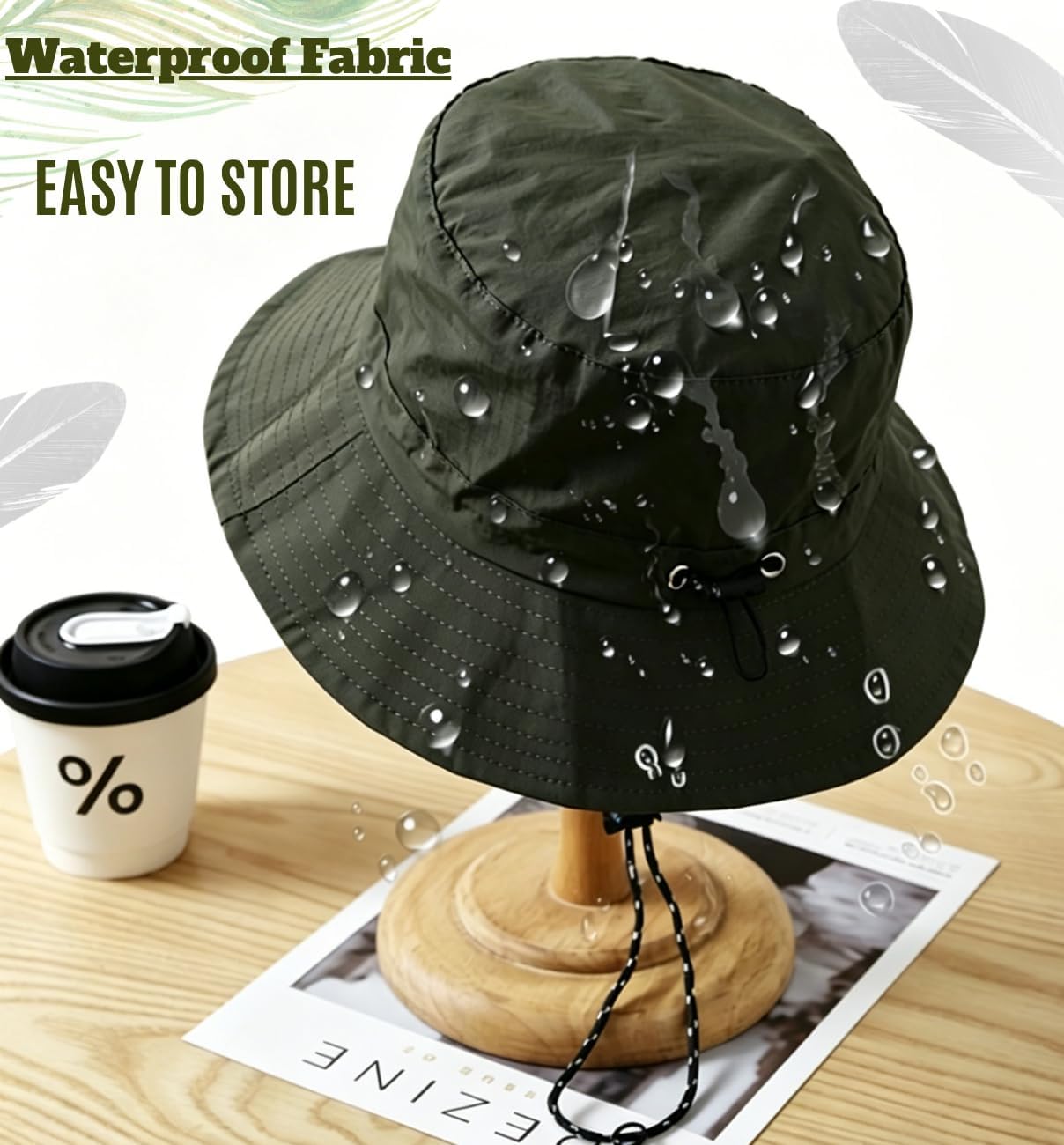 Women's Foldable Bucket Sun Hat Beach Fishing Cap image 5