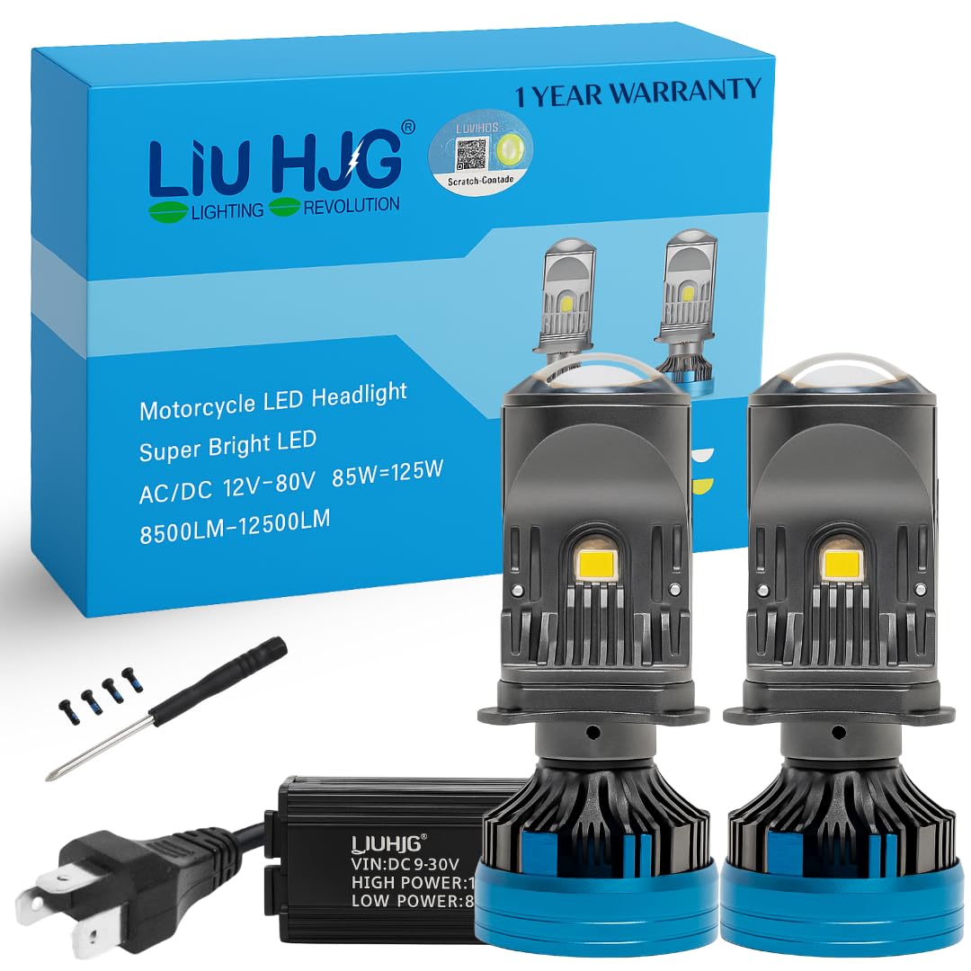 LIU HJG White LED 250 Watt H4 Fitting Headlight Bulb Universal For All Bike and Car (12V, Pack of 2)-picture-28