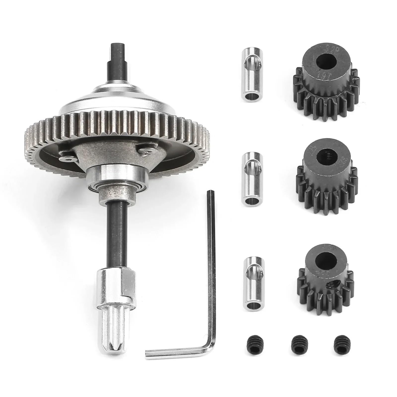 Metall 6780 Kompletter Mittendifferentialsatz 15+17+19T Ritzel for Tr-axxas Slash 4x4 Stampede Rustler Hoss 4x4 Upgrade-Teile