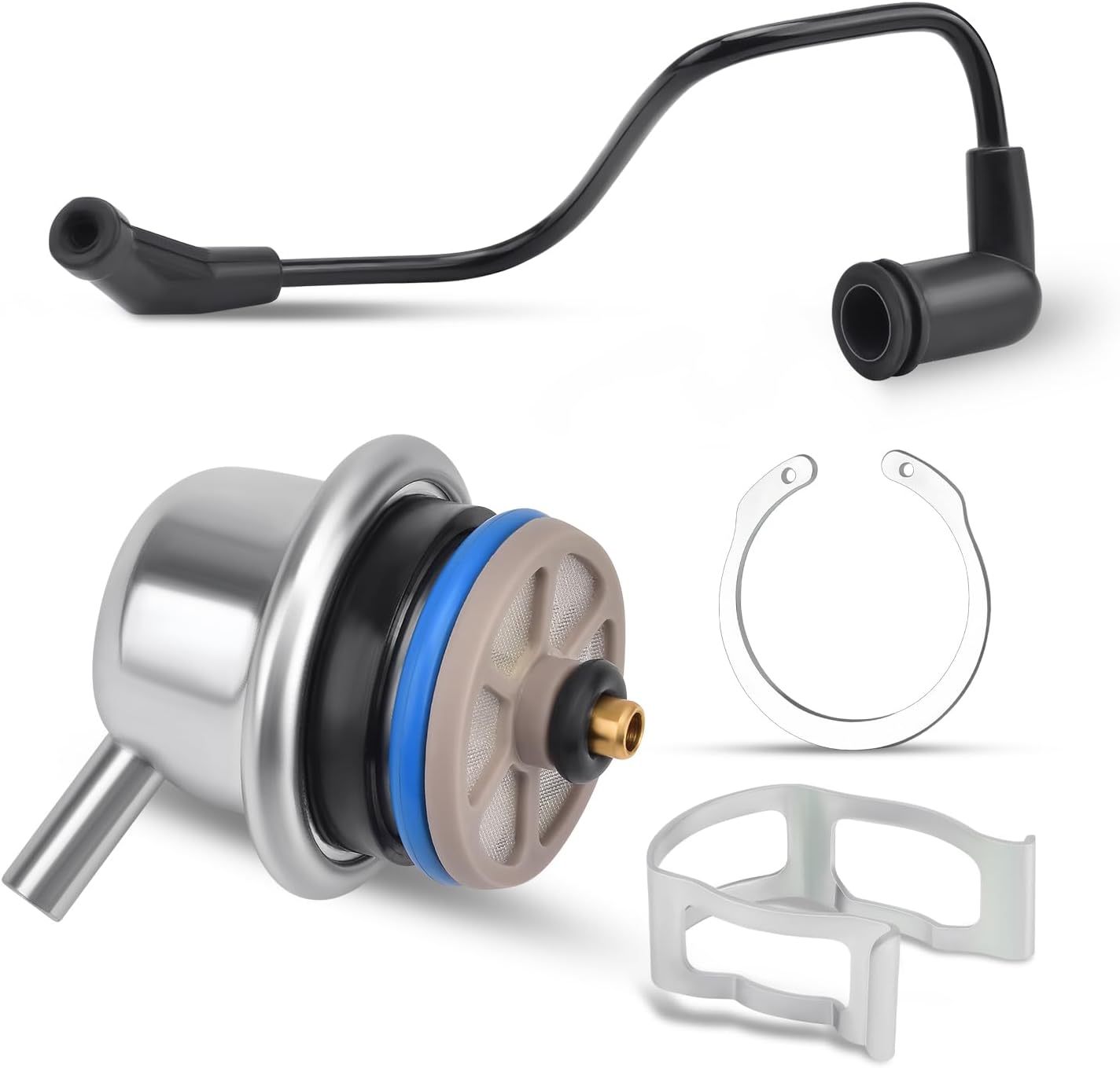 CULMKARI Fuel Injection Pressure Regulator w/Vacuum Line for Chevy Silverado Avalanche Express - Replaces 89060418 17113556