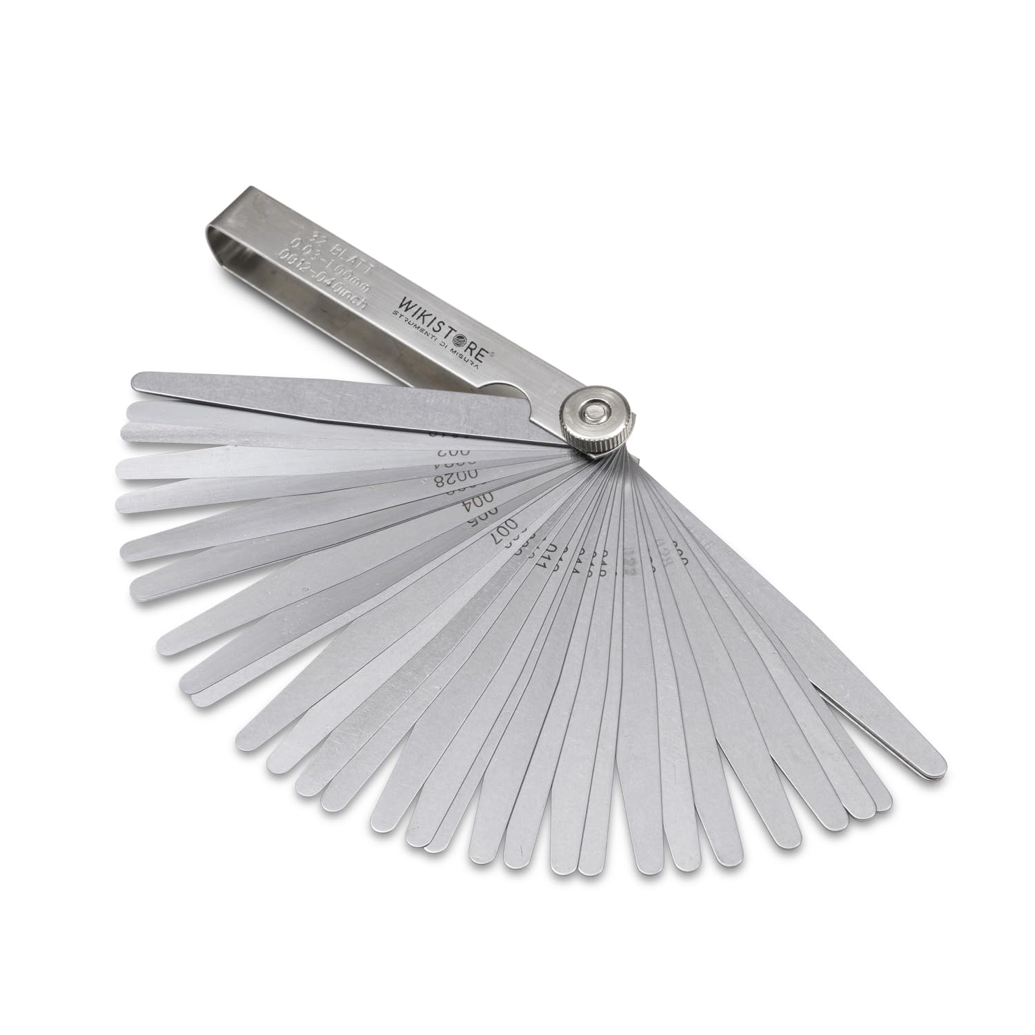 Spessimetro A Lame Spurtar - 32 Lame 0,03-1,00 Mm - Acciaio Per Misurare Giochi Valvole - Foto 6