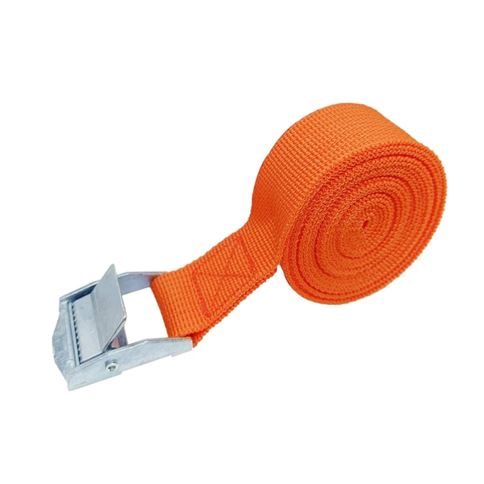 Tie Down Strap, 2M Cargo Straps with Buckle Tie-Down Belt for Motorcycle Car Bicycle Metal Tow Rope Strong Ratchet Fixing Belt for Lugga Bag(1x Orange)