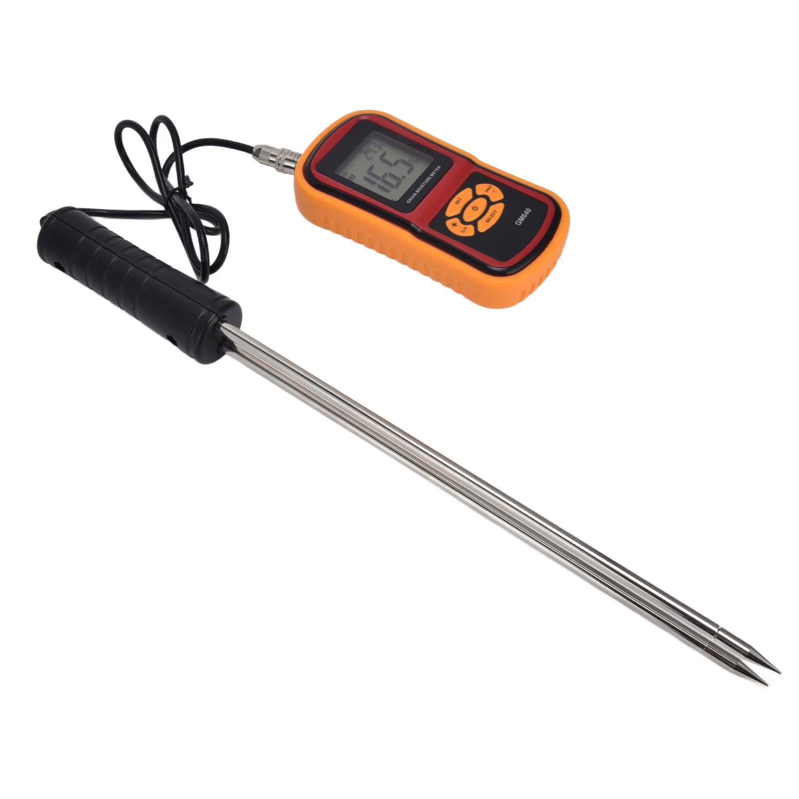 Semme Misuratore di Cereali con Rilevatore Digitale con Igrometro LCD Tester di umidità Ad Alta Precisione per Grano, Mais, Riso, Interruttore Celsius/Fahrenheit, Guscio Protettivo in Silicone,