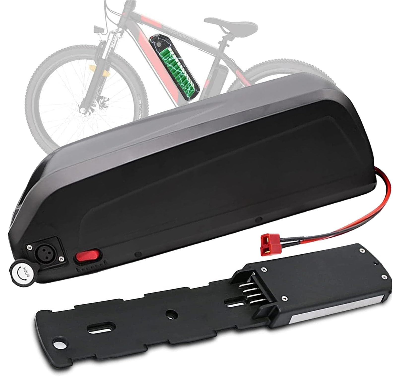 Batería de Bicicleta eléctrica 52V 20Ah 25Ah, batería de Litio de 52V 20Ah 25Ah, batería en Forma de Tetera, con Cargador para Motor 200W 500W 800W 1000W