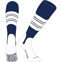 PEAR SOX OTC Baseball Softball Stirrup Socks E, 5in Navy, White, White