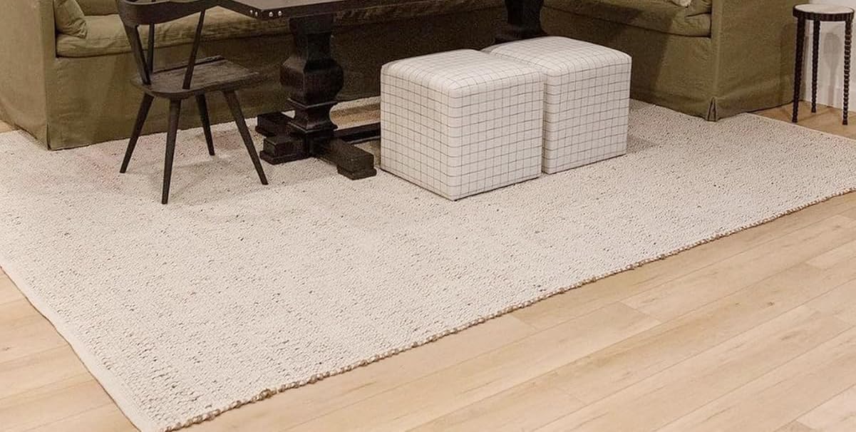 Jute Area Rug 4x6 Ft, Handmade Natural Braided Double Sided Rectangular Rug, Reversible Beige Woven Floor Carpet for Living Room, Bedroom, Dining Room & Farmhouse Decor