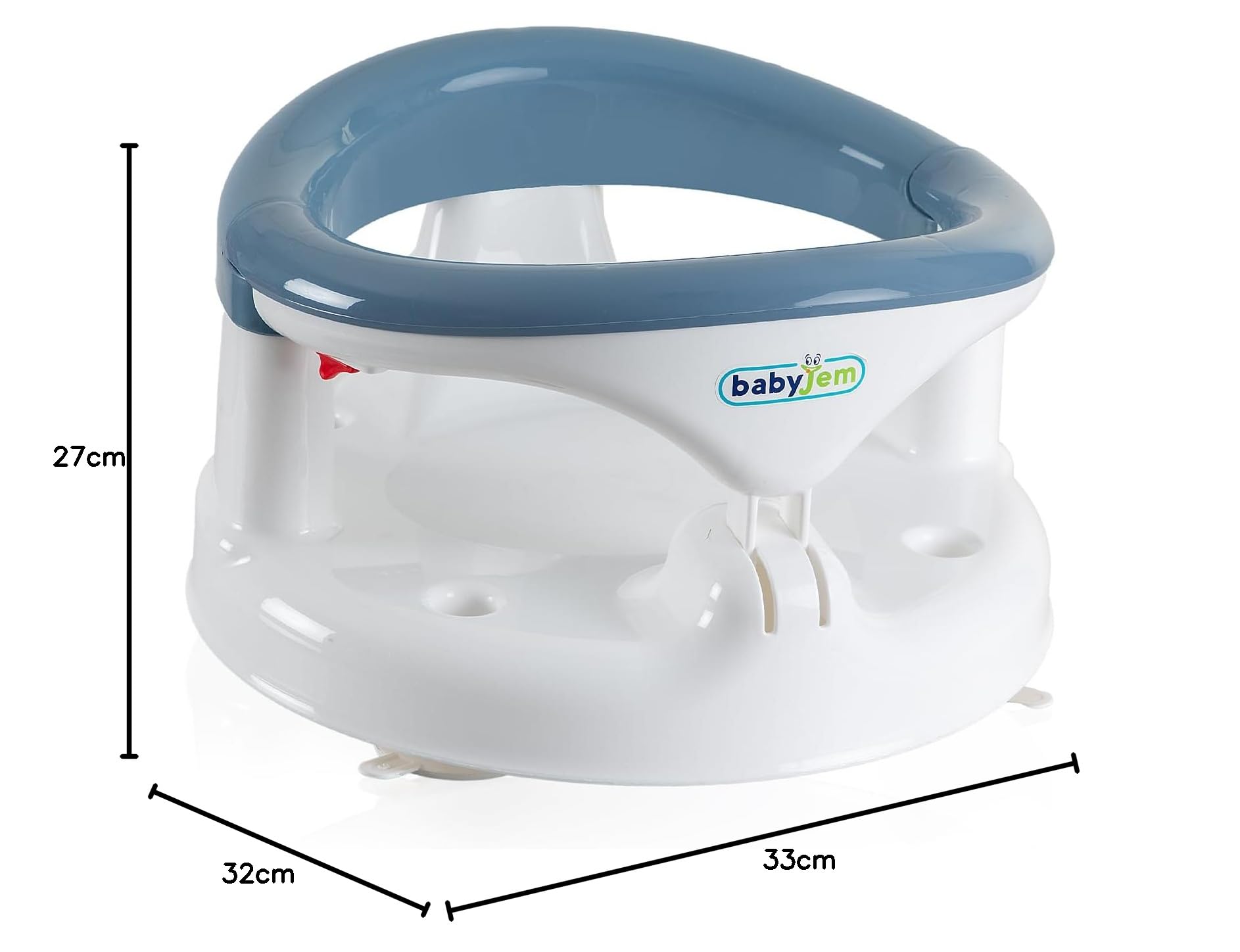 Babyjem Baby Badesitz Badewannesitz Babywanne Sitz, Indigo, ab 6 Monaten, BPA-frei, mit Saugnäpfen, Kunststoff