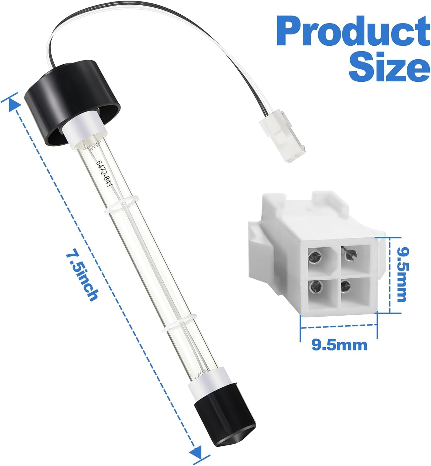 2 Pcs 6472-841 Pool and Spa UV Bulb Replacement Parts Compatible with Sundance Hot Tub Spas Water Purification System, Complete Assemble with Gasket and Connector