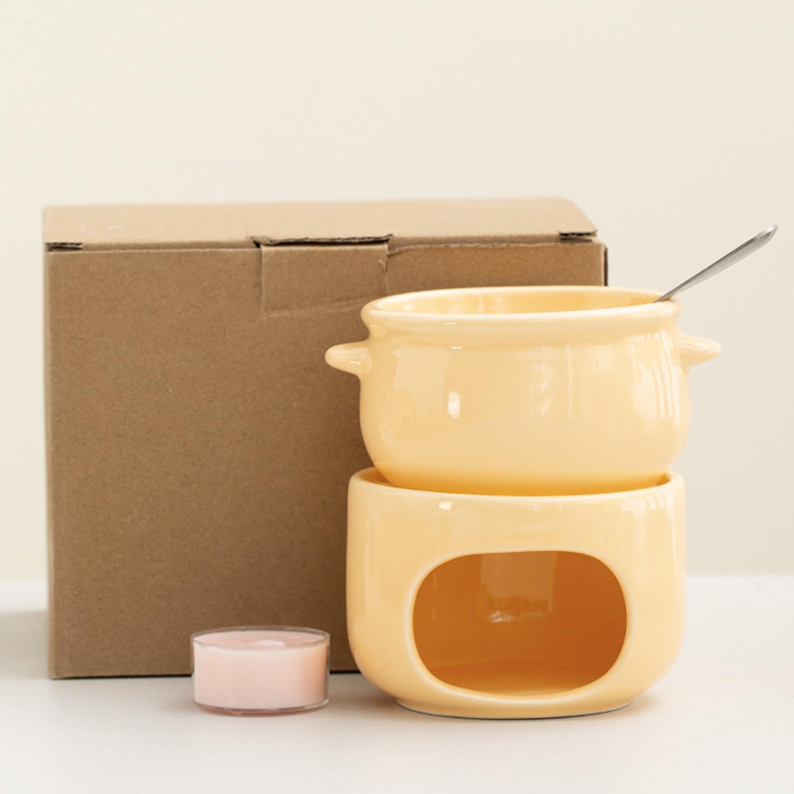 Chocolate Fondue Cup - Non-Stick | Ceramic Warmer Pot with Resilient Finish Sleek for Cheese, Marshmallow, Dipping, Dessert, Beverage, Wedding, Party, Birthday and Professional Use — view 9