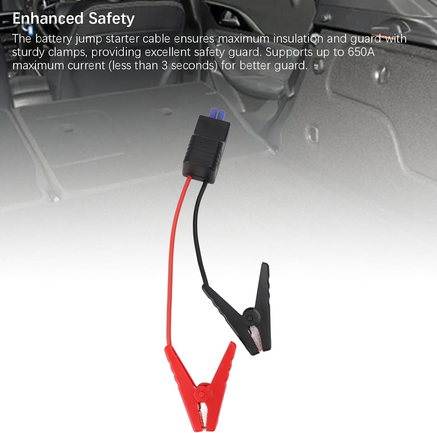 Sanpyl EC5 Jump Cable with Battery Clamps, 10AWG Alligator Clips to EC5 Connector Extension Cable, 12V Car Portable Battery Jump Starter