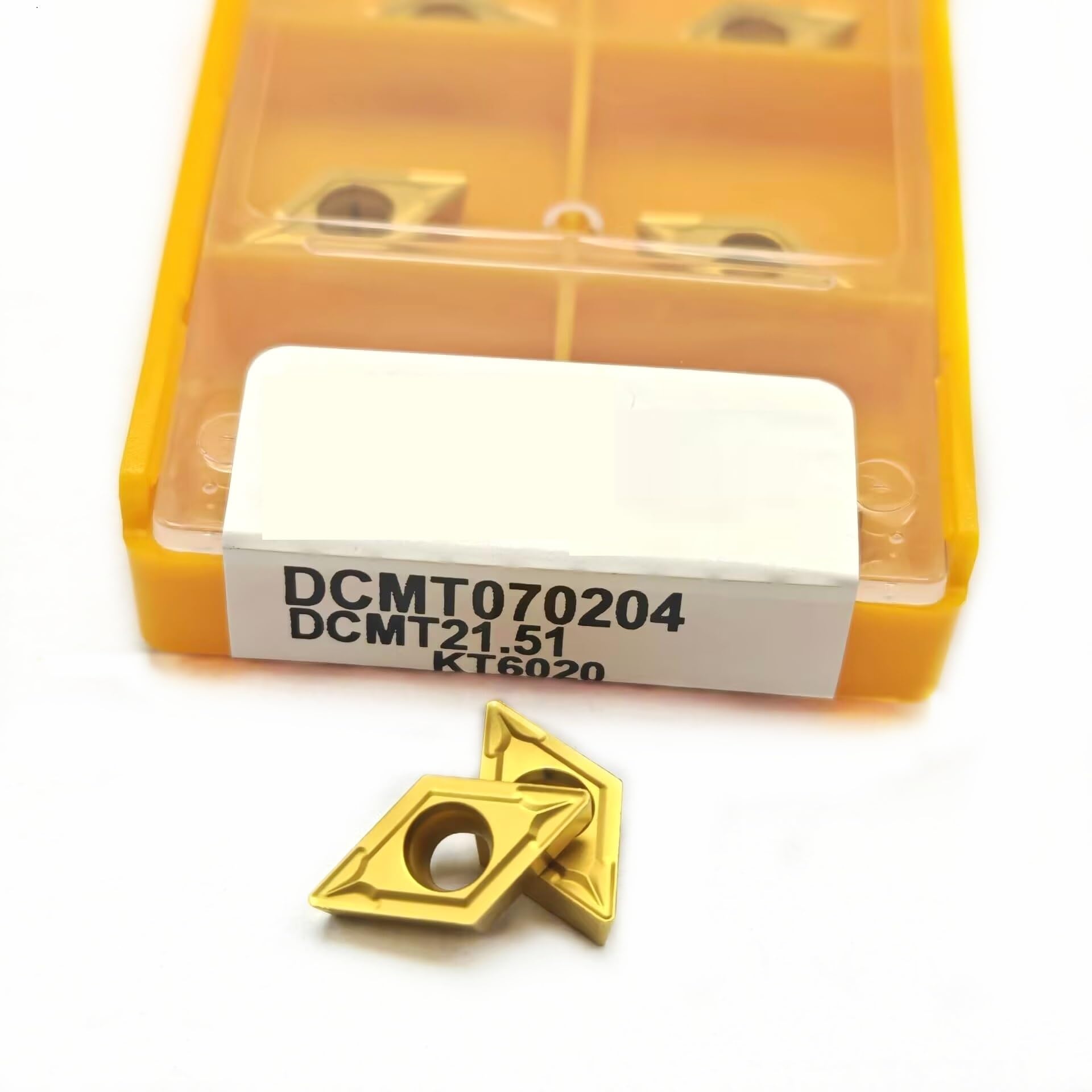10PCS Utensile Per Tornio DCMT070204 KT15 KT6020 In Metallo Duro Da Taglio DCMT 070204 Inserto Per Tornitura Utensili Per Tornio(DCMT070204 KT6020)