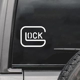 Safe Action Gun Car Sticker Decal, Pistol Perfection Vinyl Waterproof Sticker, Military Veteran Truck Bumper Decal for Locker, Fridge, Mailbox, Laptop, Water Bottle (White)
