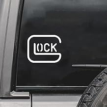 Safe Action Gun Car Sticker Decal, Pistol Perfection Vinyl Waterproof Sticker, Military Veteran Truck Bumper Decal for Locker, Fridge, Mailbox, Laptop, Water Bottle (White)
