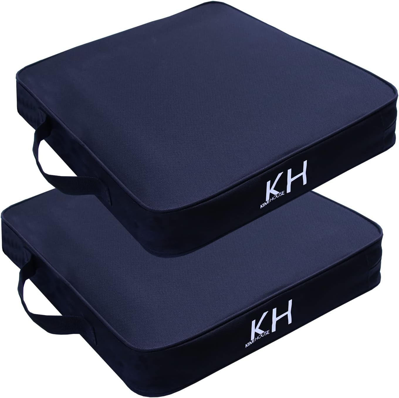 2 Pieces Black Indoor & Outdoor Chair Cushion, Boat Canoe Kayak Seat, Stadium Seating for Bleachers, Best for Camping, Bleachers, Sports Events