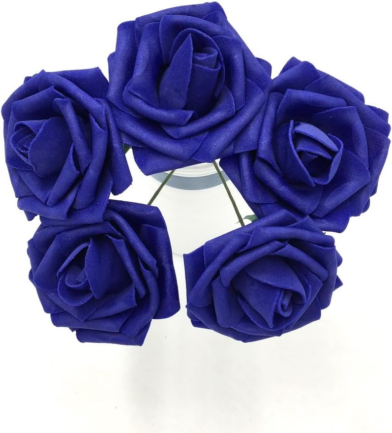 Rina Dark Gray Wedding Flowers, Bulk Artificial Flowers Dark Gray Roses, Dark Grey Flowers for Wedding Bouquets Party Decorations 50pcs, ETEUW3023