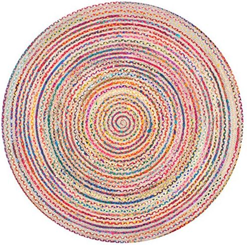 nuLOOM Casual Handmade Braided Cotton Jute Multi Round Rug (6' x 6' Round)