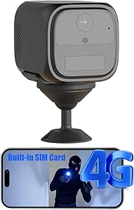 4G LTE Cellular Security Camera Wireless Indoor, No WiFi Security Camera with Auto Night Vision, Built-in SIM Card, 20 Day Standby Battery, PIR Motion, Local/Cloud Storage, Portable Cam for Travel asin的图片