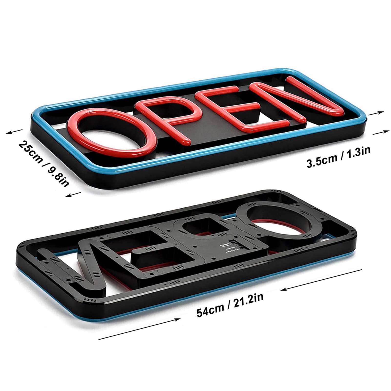 Letrero Abierto de neón LED,Cartel Publicitario Led Luz De Neón, Letrero de Neón Open,Letrero Cartel Panel Led Iluminacion,para Bares Pubs Clubs Café Restaurantes,Blanco