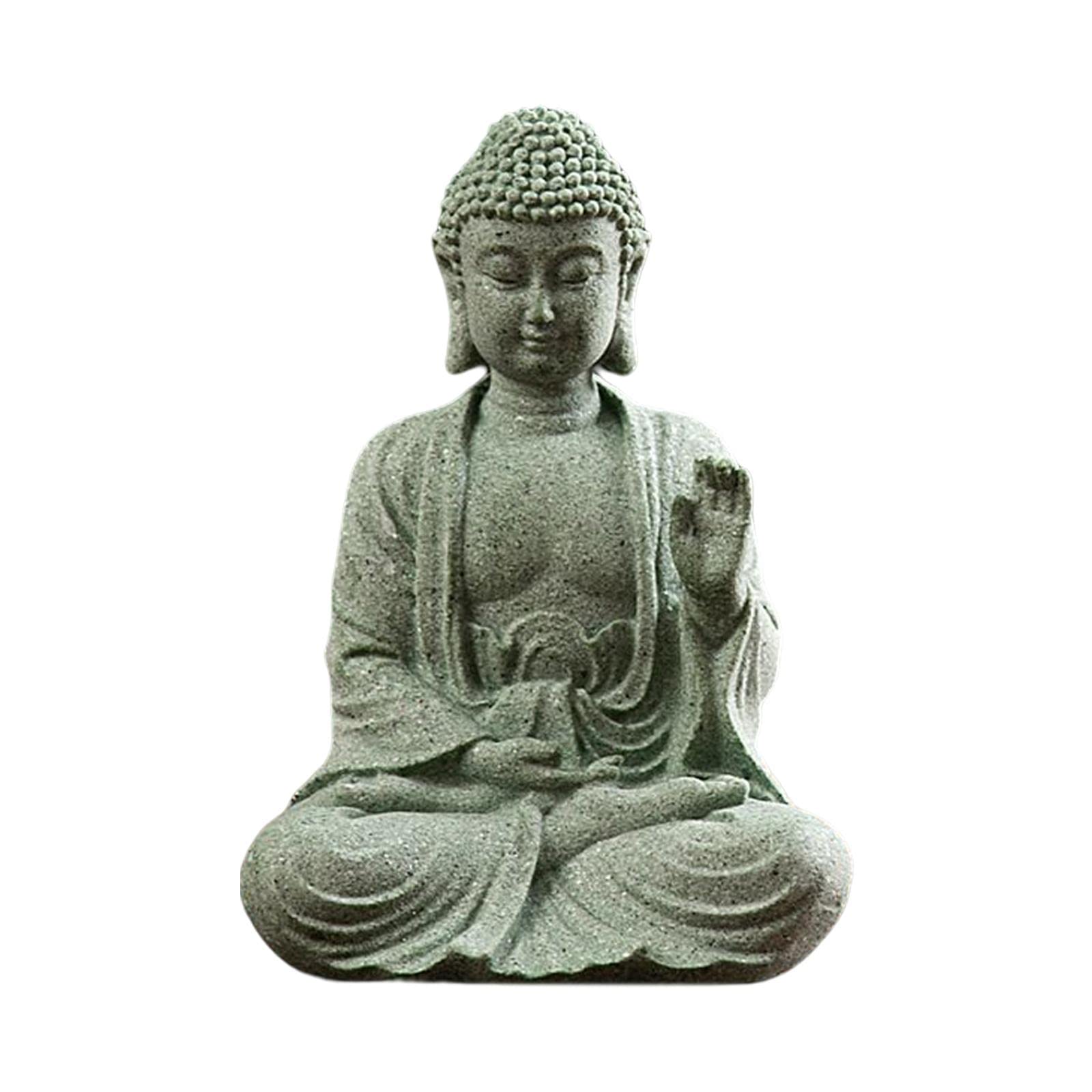 Sandstone Buddha Statue Decor Figurine Zen for Home Decoration Outdoor | Yard, Garden & Outdoor Living | Garden Decor | Statues & Lawn Ornaments-image-4