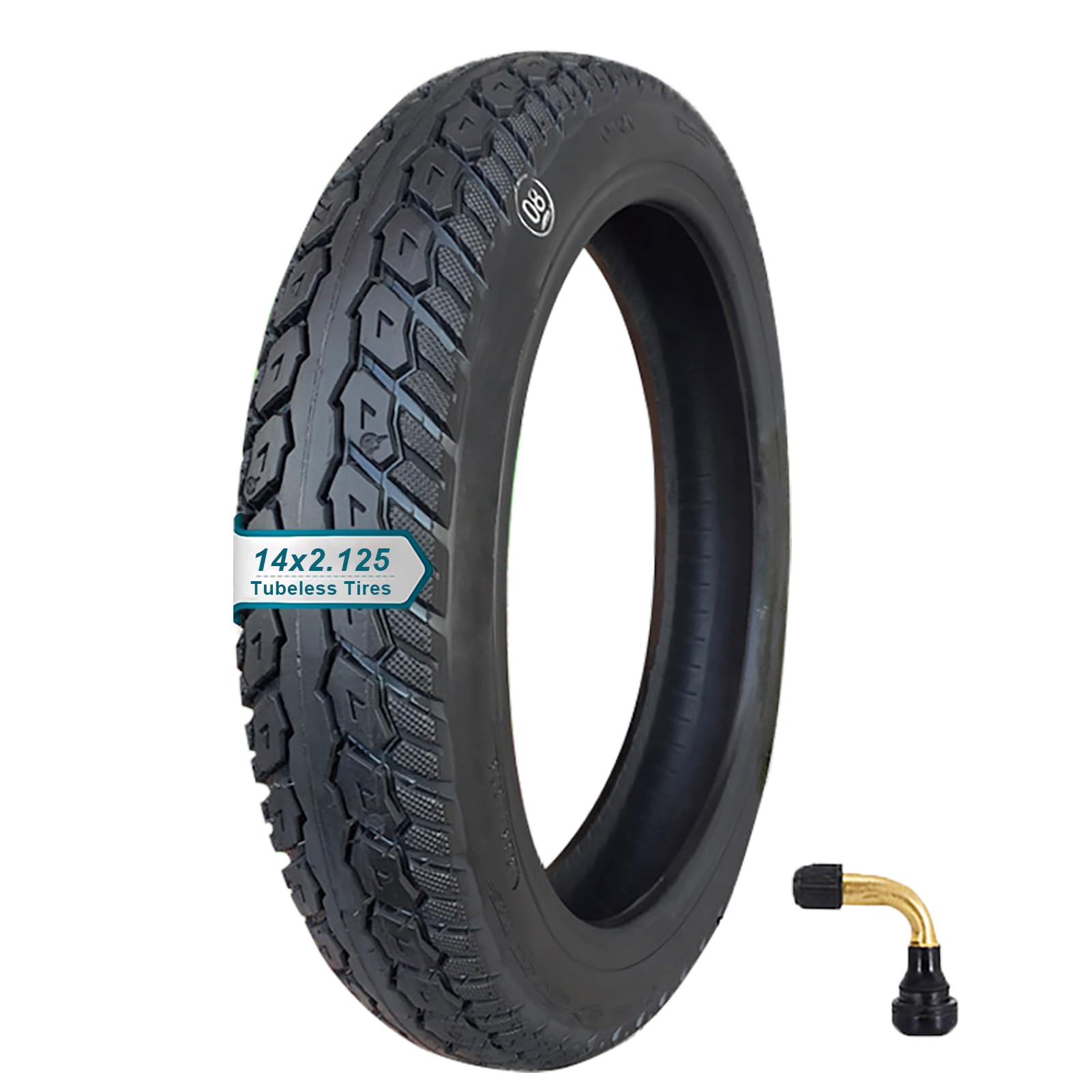 Upgraded Opona do roweru elektrycznego 14 x 2,125, 14 x 2,125/57-254 bezdętkowa, do składanego roweru elektrycznego Opona Neumático z bieżnikiem antypoślizgowym i pogrubioną konstrukcją