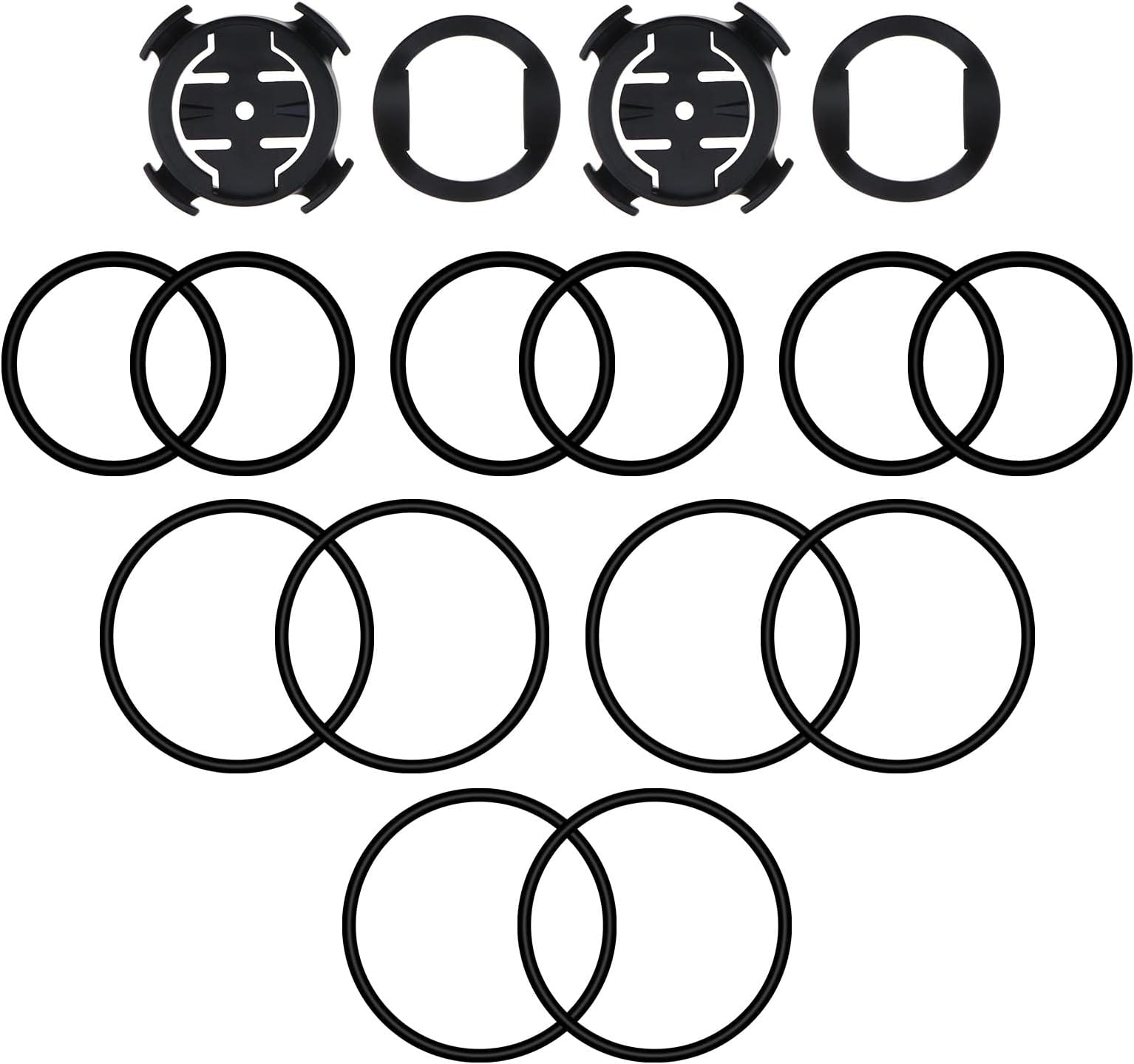 ECSiNG 2 Sets Quarter-Turn Bike Mount Kit Compatible with Garmin Edge/Plus/Explore/Touring Compatible with XOSS G/G+ Cycling Mount
