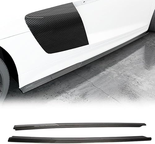 Miniatura 8 de MCARCAR KIT Faldas laterales de fibra de carbono real para Audi R8 V10 Gen 2 Coupe Spyder Convertible 2016-2019 debajo de la puerta, paneles