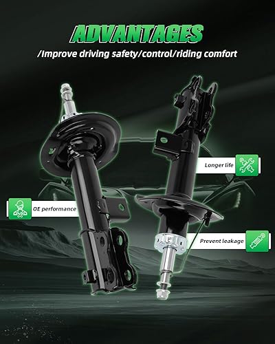 Miniatura 2 de SCITOO - Amortiguador delantero para Kia se adapta a 2012-2014 para Hyundai Sonata, 2012-2015 para amortiguadores Kia Optima 3340081 72587 3340082