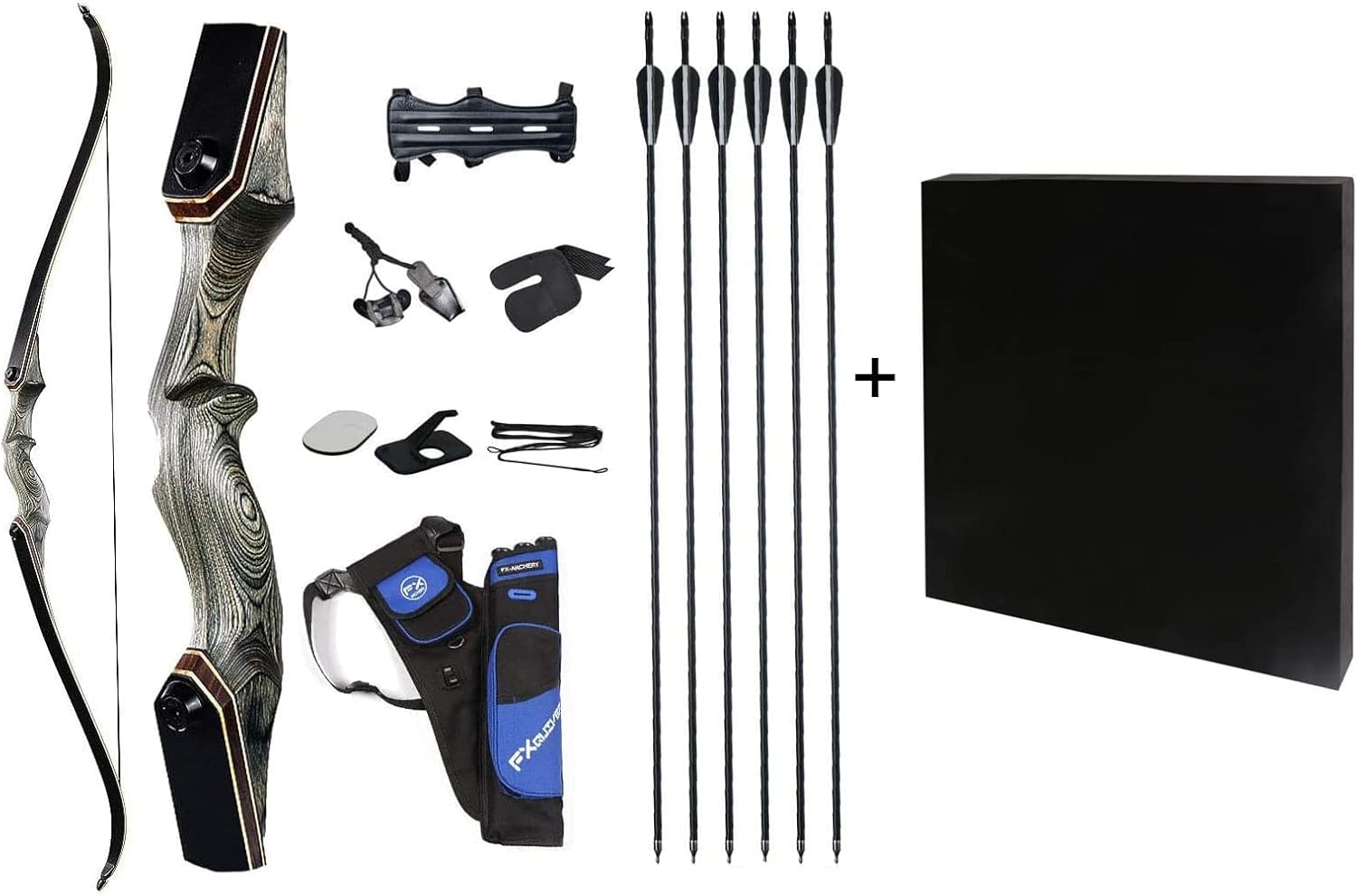 TOPARCHERY 60'' Archery Recurve Bow Takedown Bow Hunting