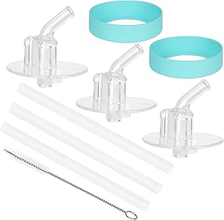 Replacement Straw and Silicone Boot for Thermos 12 oz Water Bottles, Reusable Straw for Thermos 12oz, come with Brush, 2 PCS Sleeves and 3 PCS Straws for Thermos F401