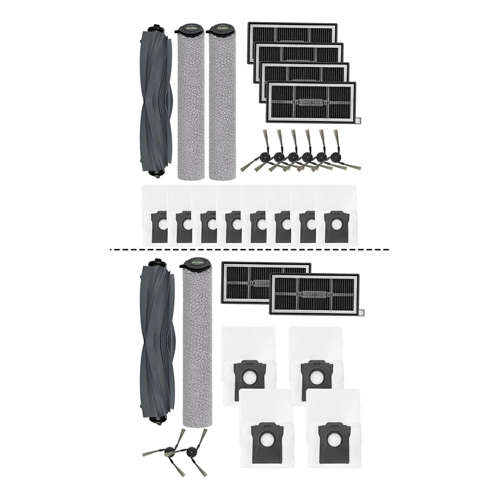Generisch Kompatibel mit MOVA S70 Bürstenfilter-Mopp-Set
