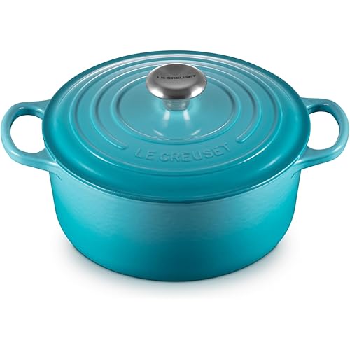 Le Creuset Enameled Cast Iron Signature Round Dutch Oven, 4.5 qt., Caribbean