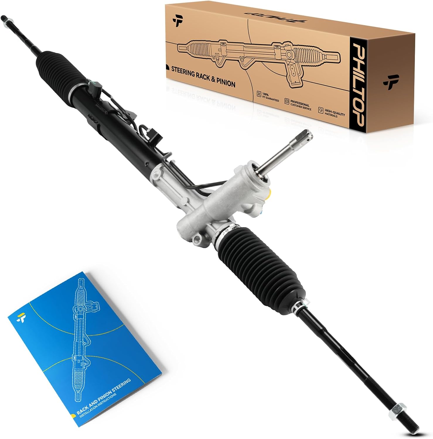 PHILTOP Steering Rack and Pinion Assembly with Inner Tie Rods