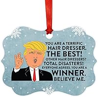 Vista 69 de Andaz Press Presidente Donald Trump Fancy Frame Recuerdo Adorno de Navidad, Regalo de broma de Técnico de Farmacia, 1 paquete, divertidas ideas